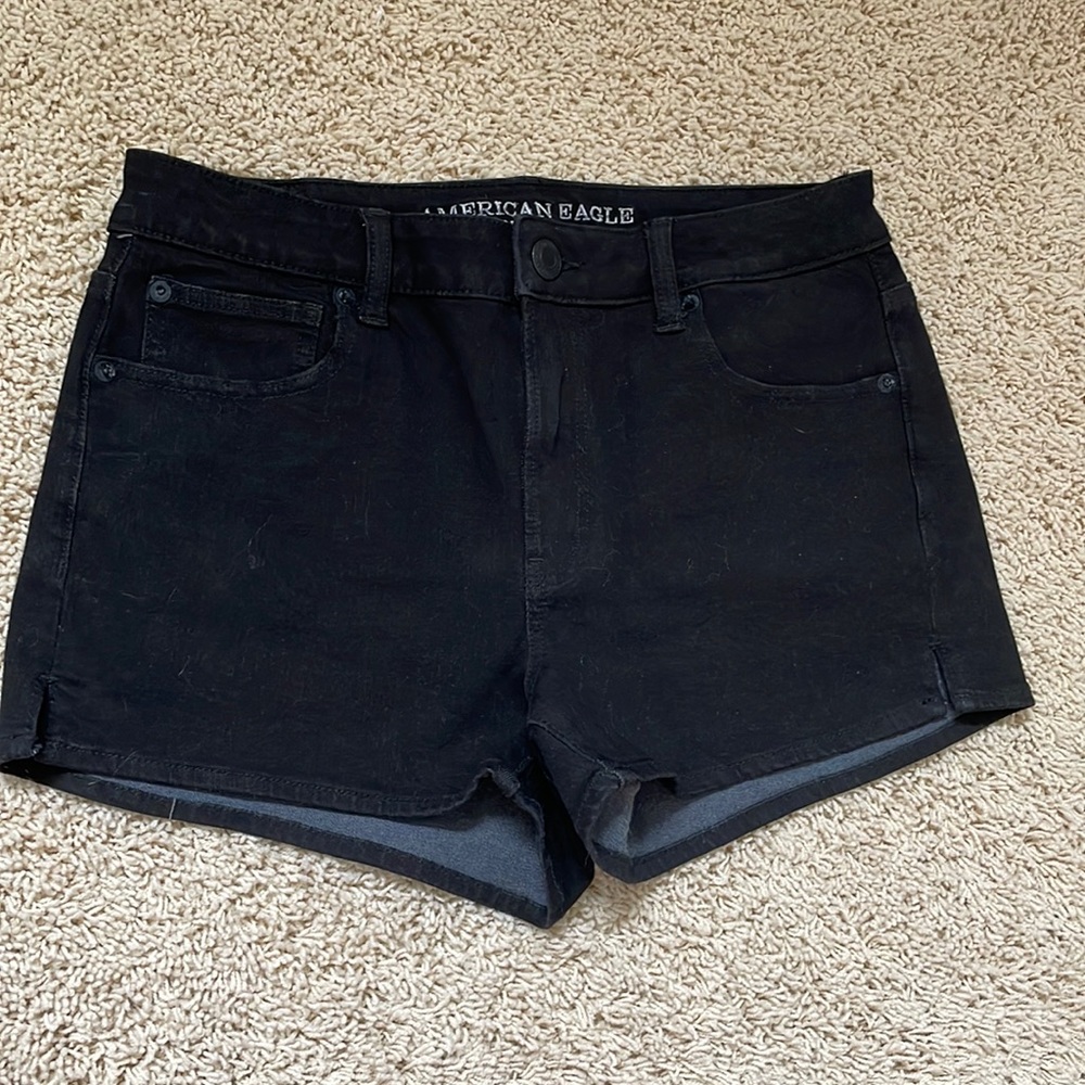 American Eagle Outfitters Black Denim Jean Shorts